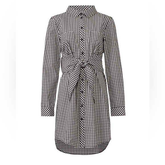Sanctuary Dresses & Skirts - Sanctuary Black and White Gingham Button Down Dress, Size L